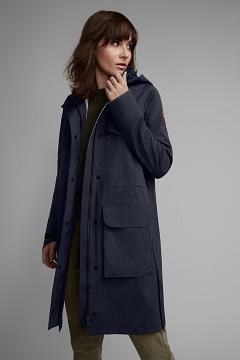 Chamarras Canada Goose Mujer Mexico - Seaboard Chubasquero Azul Marino PE9712085